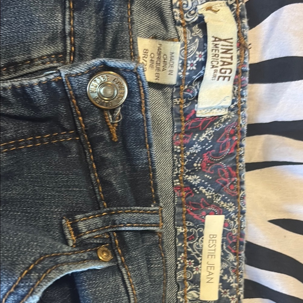 Embroidered Blue Jeans - Picture 2 of 2
